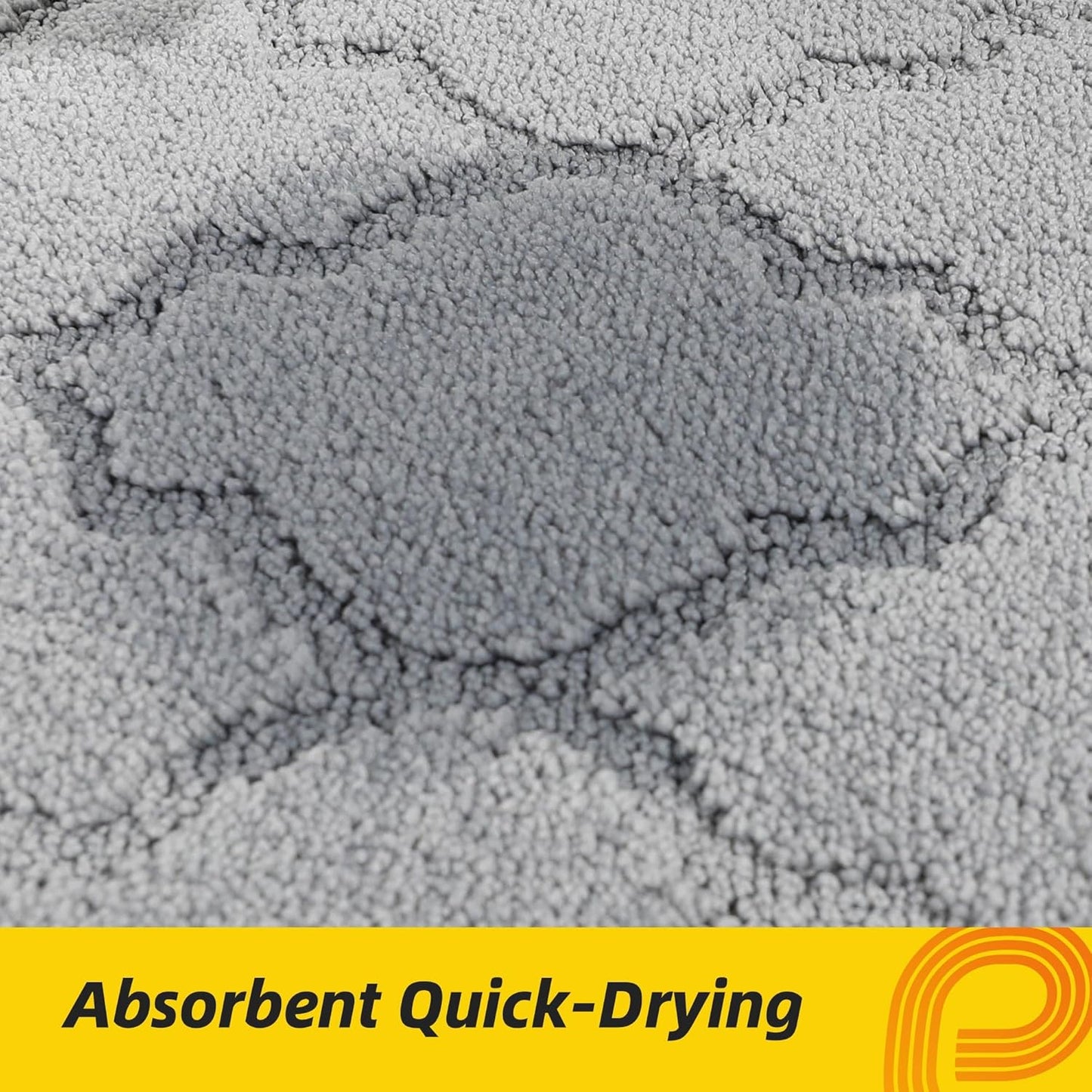 JSEI Kitchen Rugs, Non-Slip Kitchen Mats for Floor, Soft Washable Absorbent Kitchen Mats 2 Pieces, Kitchen Carpet Runner with TPR Backing, Polyester, 20”x32”+20”x48”, Light Grey