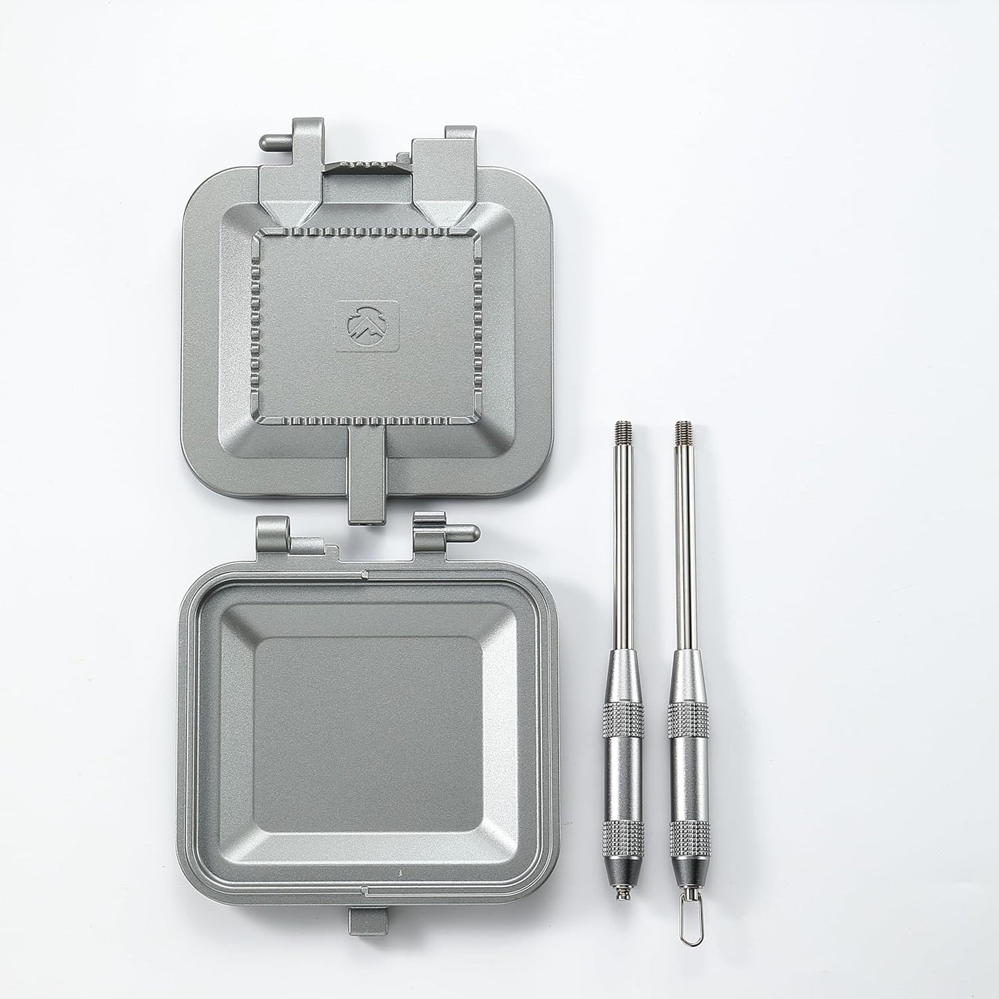 camping moon Sandwich Maker Hot Sand Single Burner Gas Fire Open Fire Compact Aluminum TT-1315 (Silver)