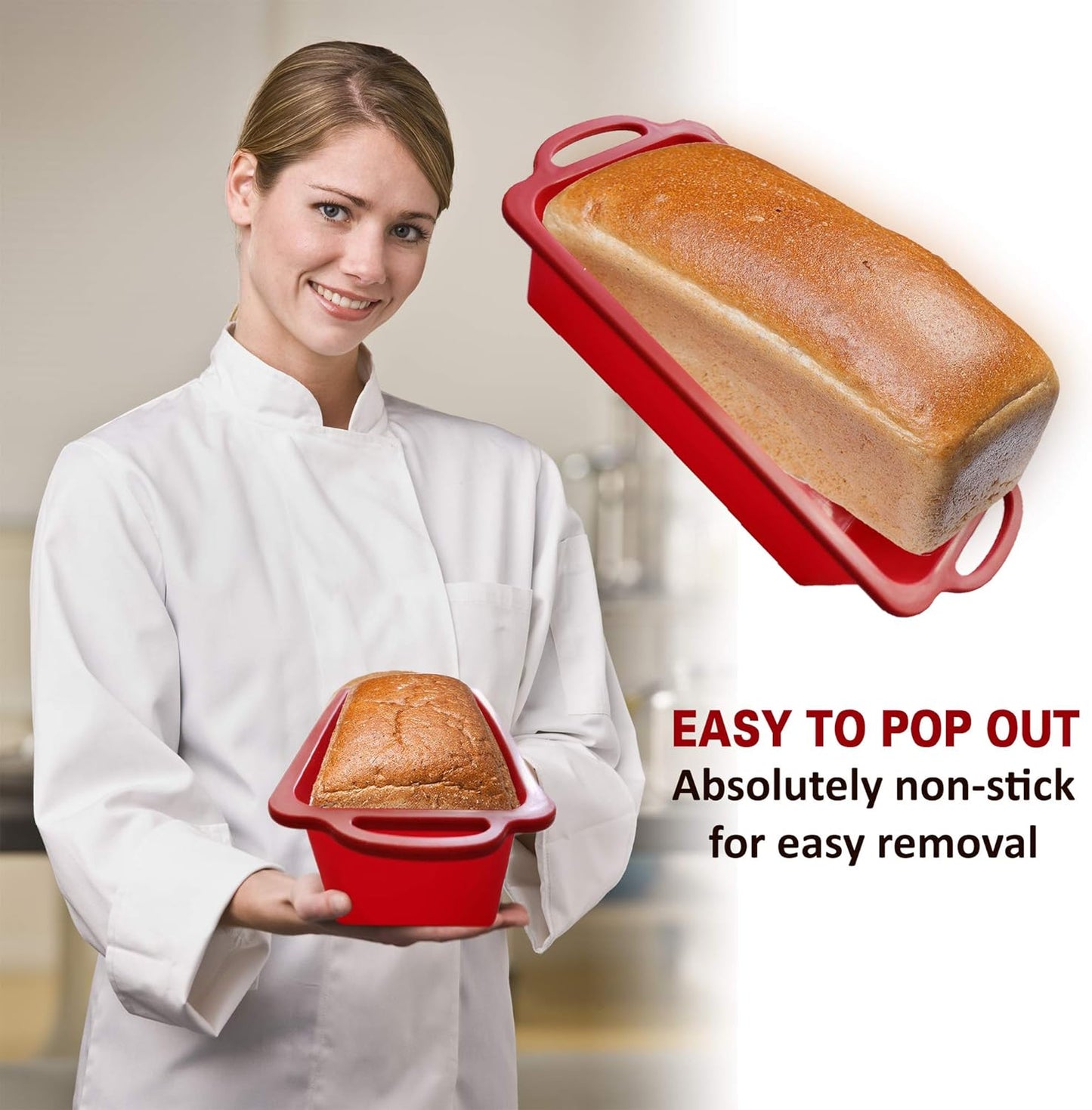 Loaf Pan - Nonstick Bread Pan - Non-stick Meat Loaf Baking Pan - Challah Loaf Pan