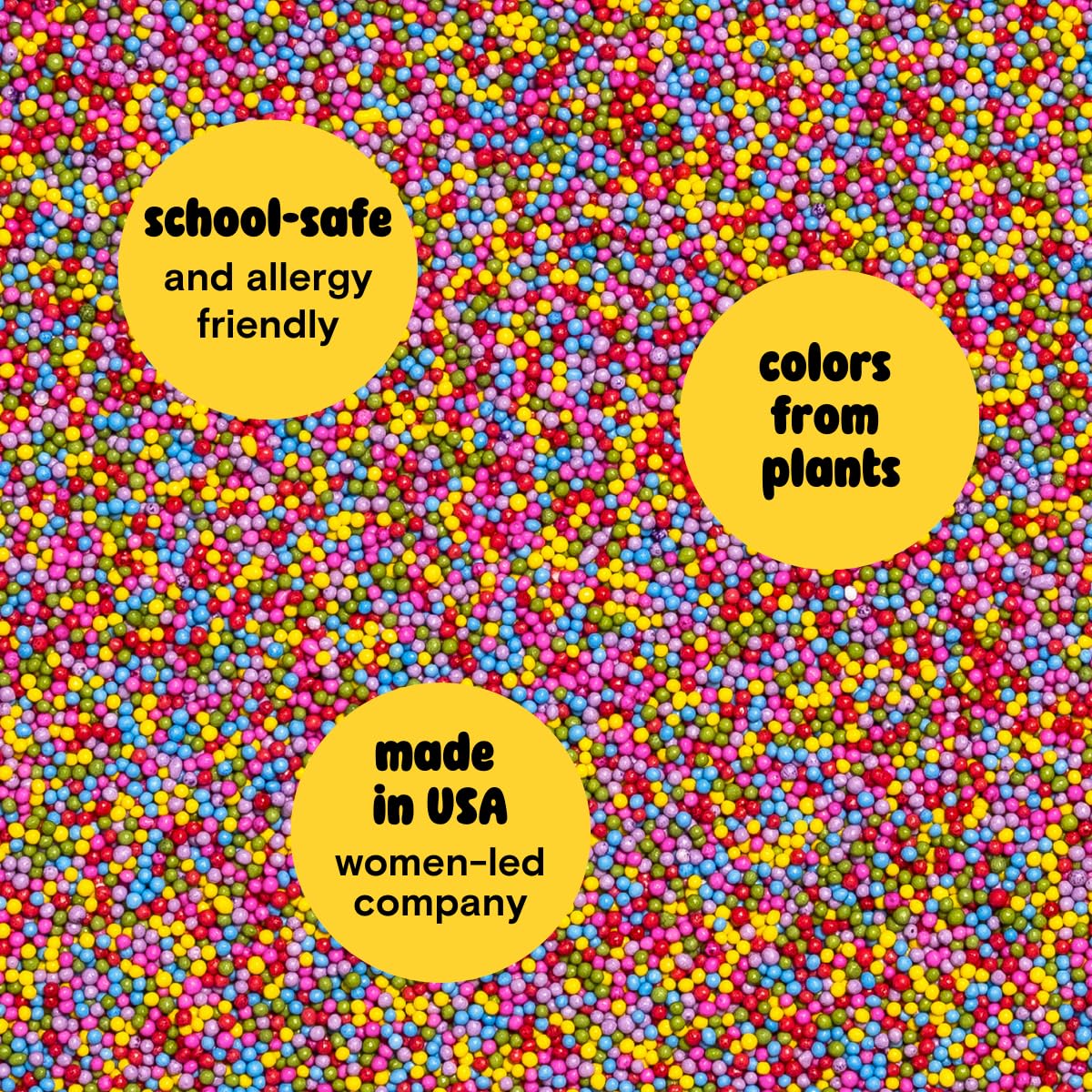 Supernatural Natural Rainbow Nonpareils Sprinkles, Dye-Free, Vegan, Gluten-Free, Kosher, 16oz Bag