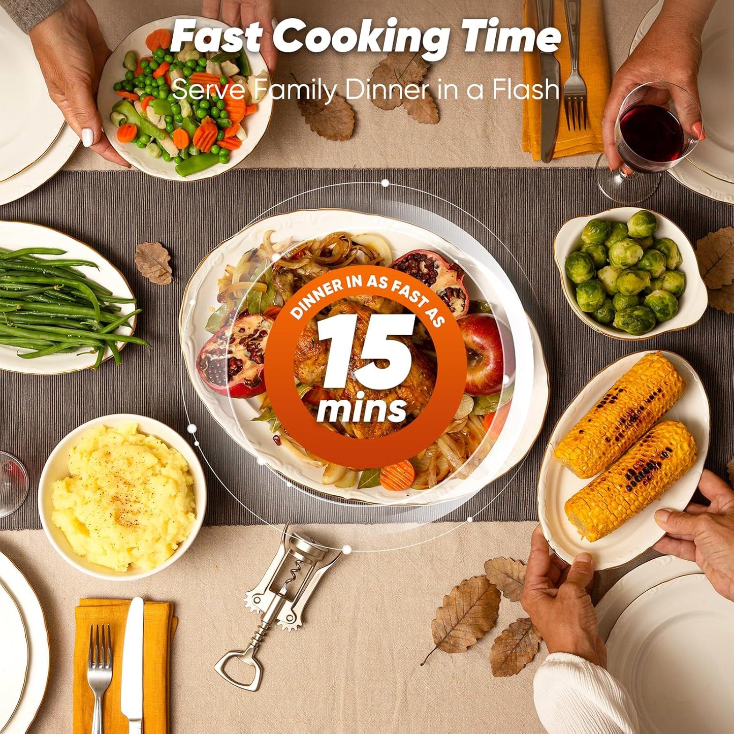 Nuwave Bravo Pro Convection Air Fryer Toaster Oven Combo, 2025 New and Improved, 10-in-1, 50°-450°F Temp Controls, Quick & Even Crisp Technology, 21Qt Capacity, Cozy Blue, PFAS Free