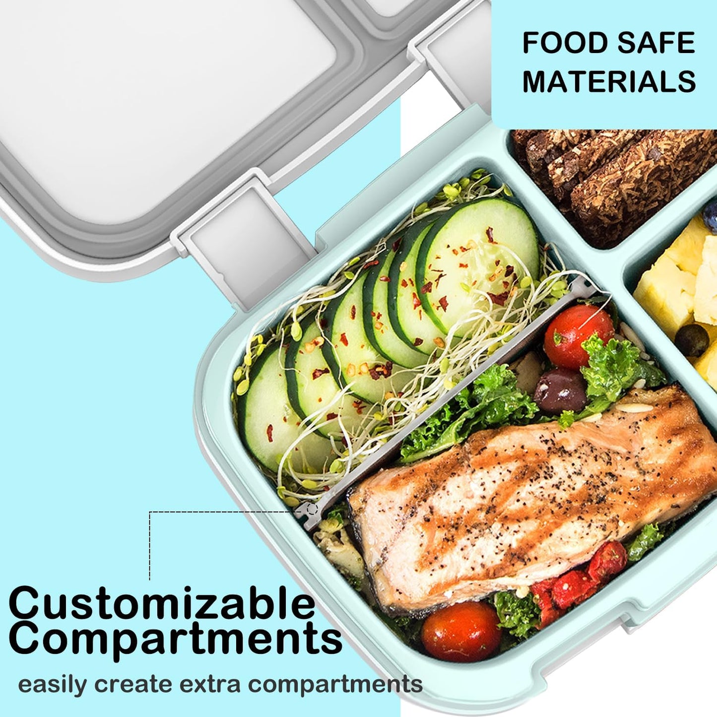 3Pcs Replacement Insert Divider for Bento Box Insert Divider Compatible with Bentgo Fresh & Modern & Pop Models Divider Lunch Box & Adult Lunch Box Made from Food-safe Grade Materials (Fresh)