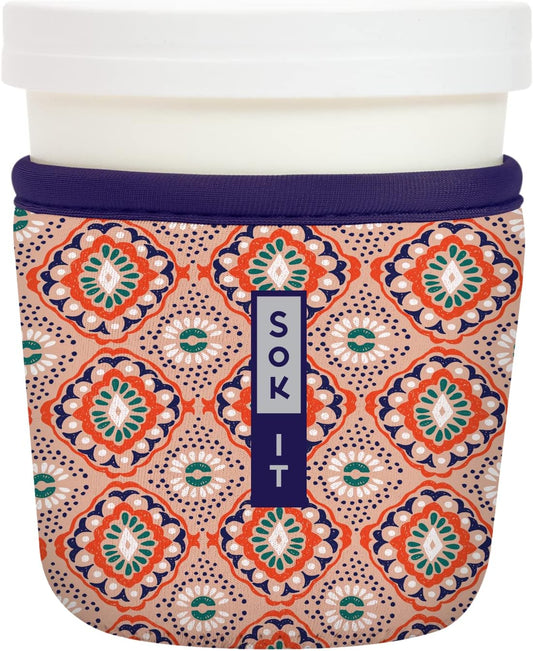 Sok It IceCreamSok Insulated Neoprene Cover (Folklore, Tapered Ice Cream Pints)