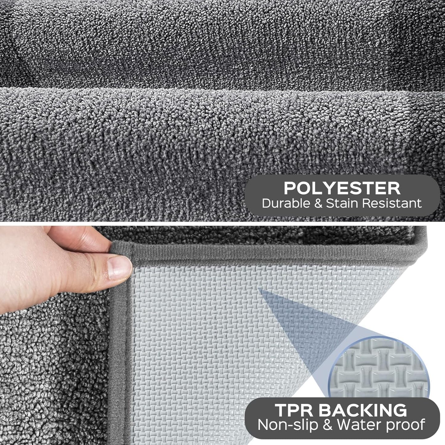 Machine Washable Runner Rug 32" x 96", Non Slip Kitchen Mat for Floor, Absorbent Entryway Rug for Kitchen, Bedroom, Living Room, Hallway, Door (Roll Packing)