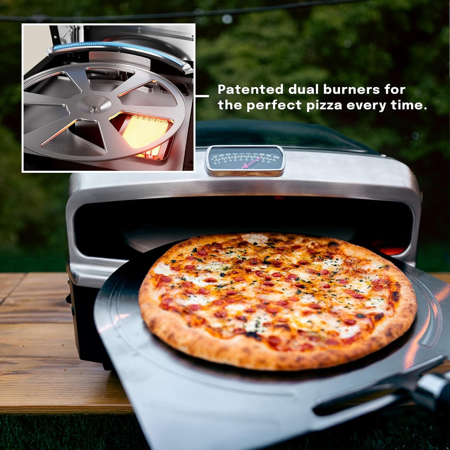 Halo Versa 16 Propane Gas Outdoor Pizza Oven with Rotating Cooking Stone | Portable Appliance for all Outdoor Kitchens | Oven Cover Included