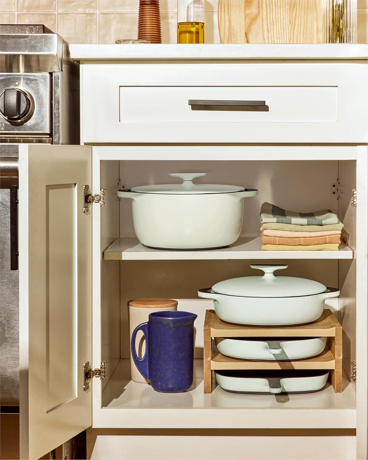 Caraway Cast Iron Skillet - 10.5” Enameled Cast Iron Pan With 3 Layer Enamel Coating - No Seasoning Required - Compatible With All Stovetops - Free From Forever Chemicals - Gray