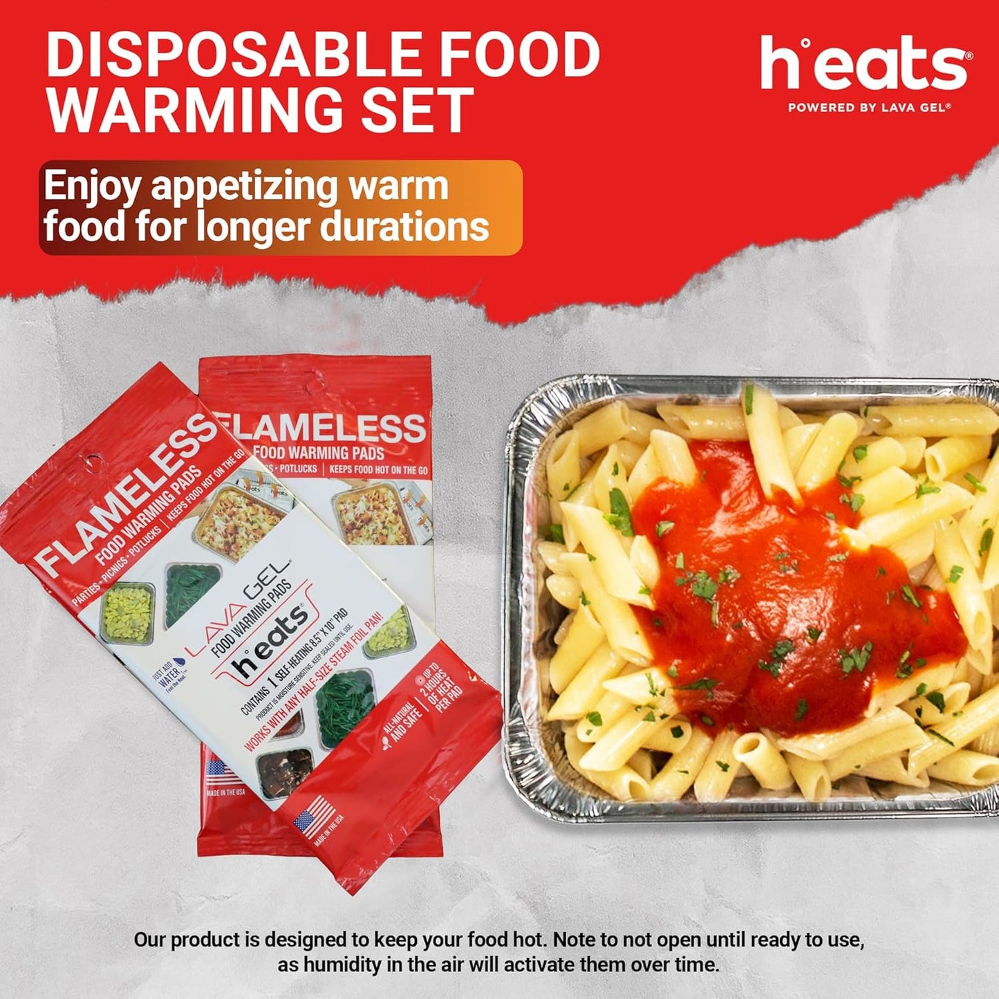 Flameless Food Warming Pads (6 Pack) - Food Warmers for Parties Buffet Disposable - Party Buffet Servers and Warmers for Half Size Pans - Heating Pads for Chafing Dish- Must-Have Catering Supplies