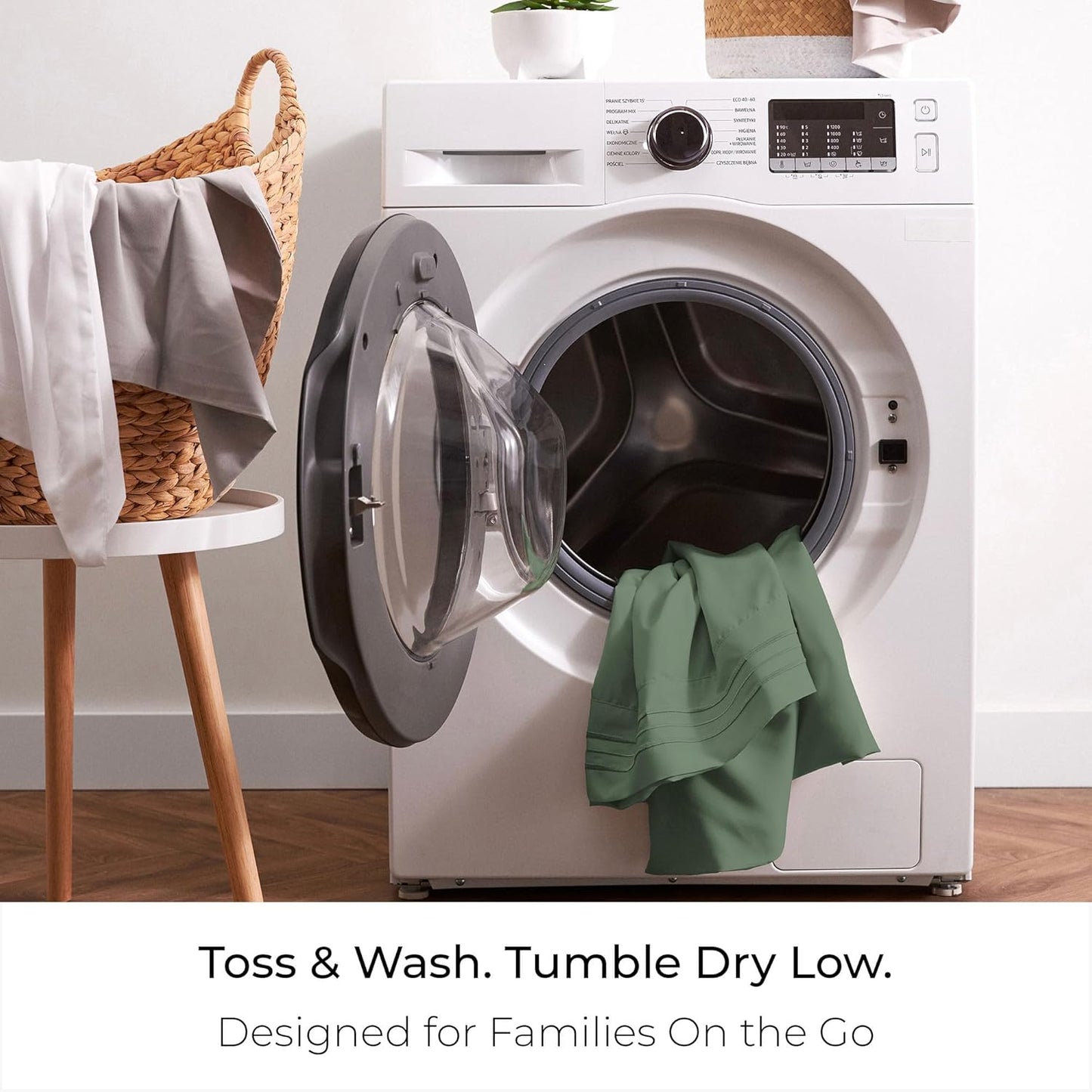 Mellanni Full Sheets Set - 4 PC Iconic Collection Bedding - Hotel Luxury, Extra Soft, Cooling Bed Sheets - Wrinkle, Fade, Stain Resistant (Full, Sage)