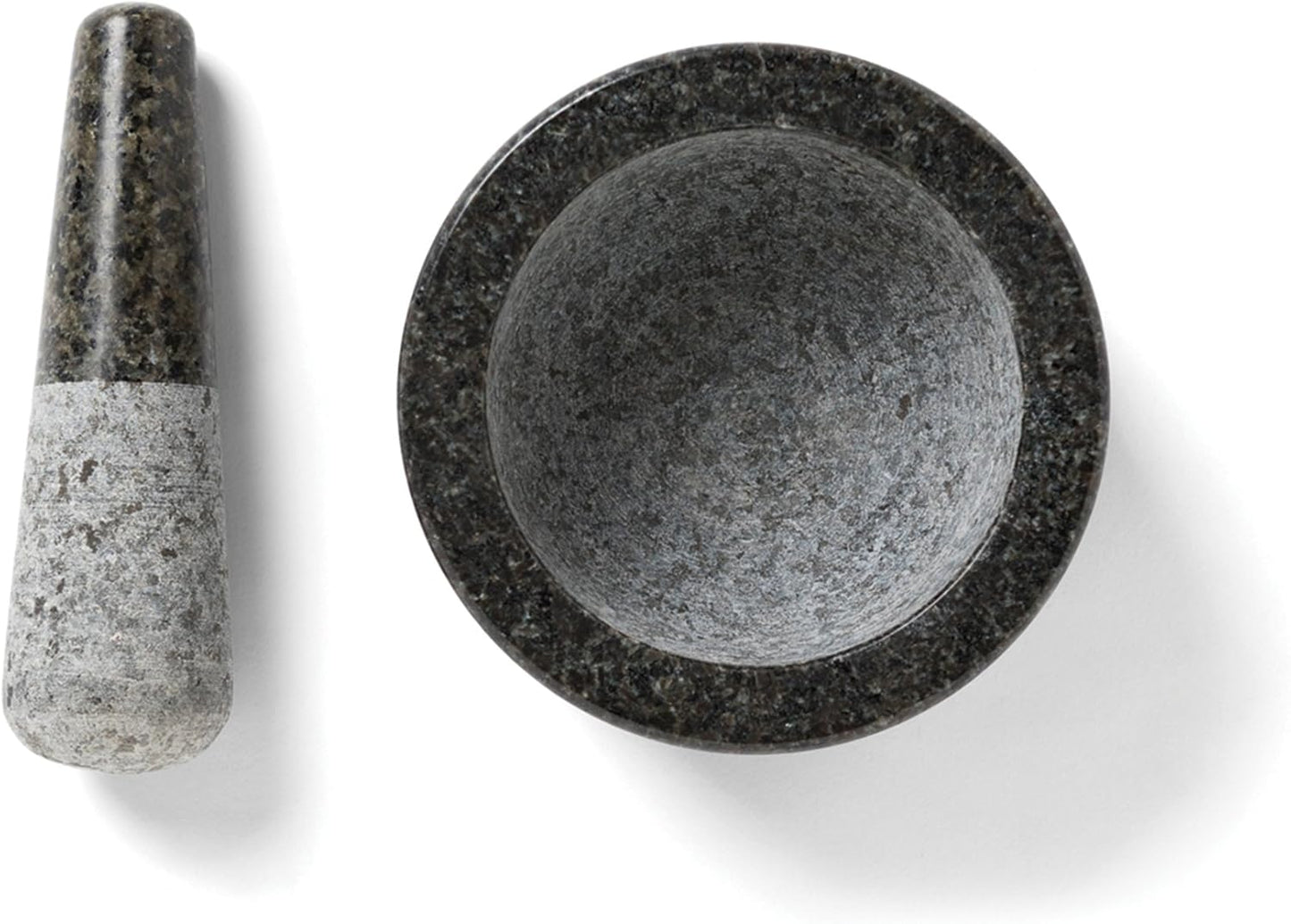 Fox Run Granite Mortar and Pestle, 4.75-Inch Diameter, Black & Gray