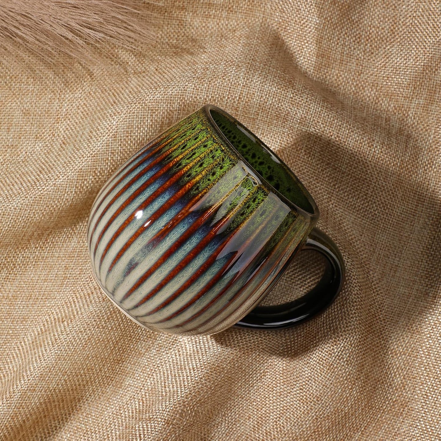 CosyCorner Ceramic Coffee Mugs, 17 oz Large Coffee Cups, Couple Coffee Mugs Set with Gift Box (A&B)