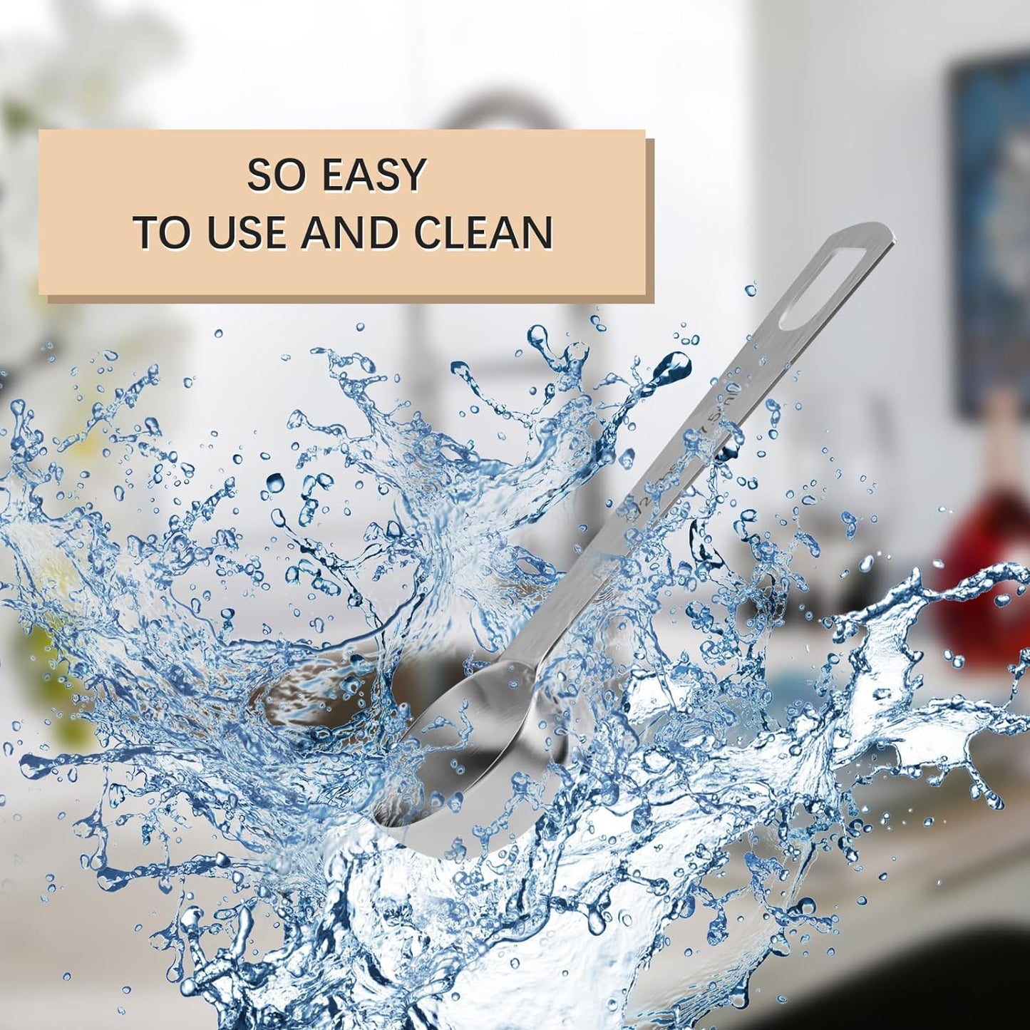 1PCS 2/3tbsp (2tsp, 10ml, 1/3oz) Single Measuring Spoon, Stainless Steel Individual Teaspoons Only