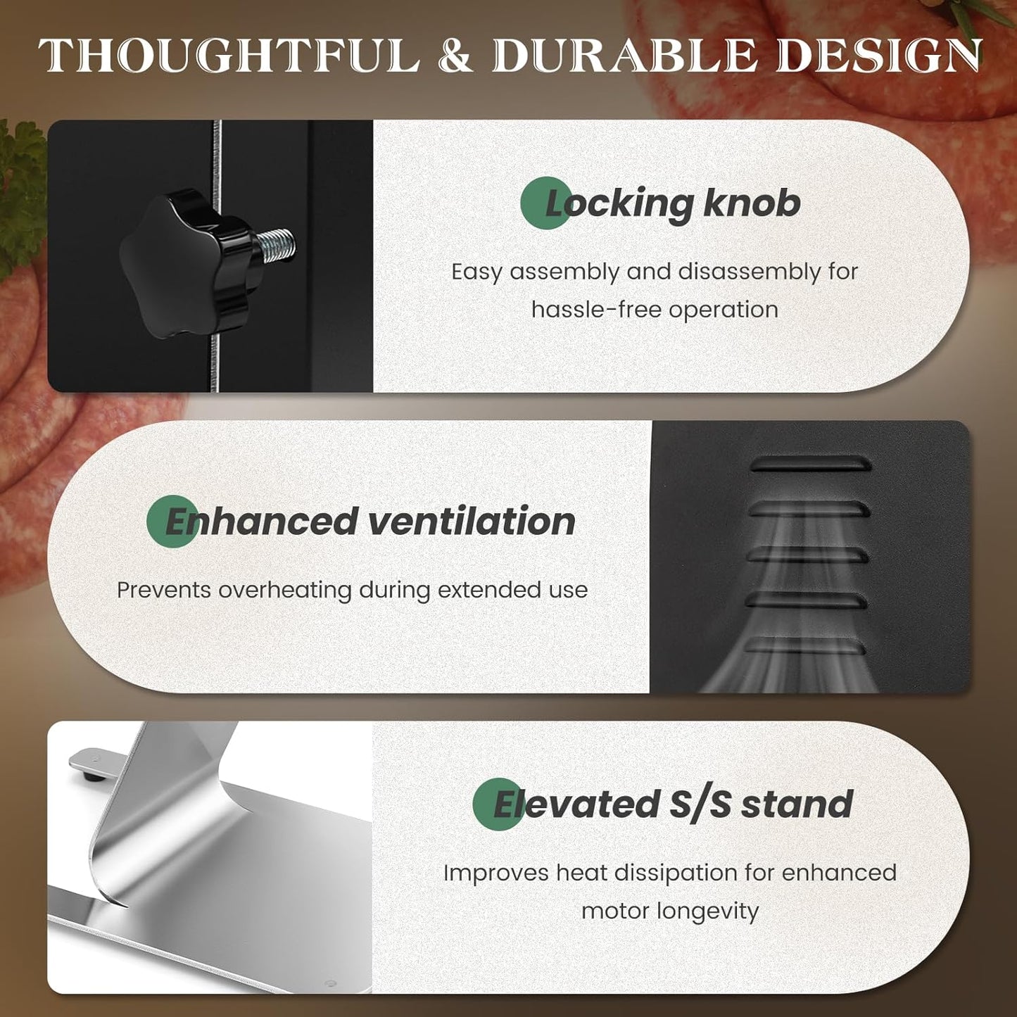 Huanyu Meat Grinder 1.3HP, Commercial Bone Grinding, Heavy Duty Stainless Steel with Touchscreen for Effortless Meat & Bone Processing #12