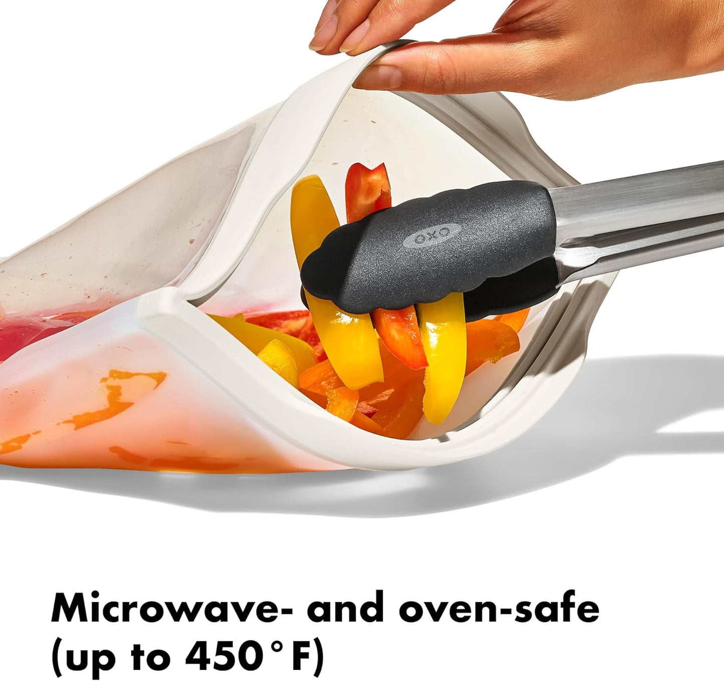 OXO Good Grips Silicone Reusable Bag – Stand-Up Snack (12 oz) – Watermelon