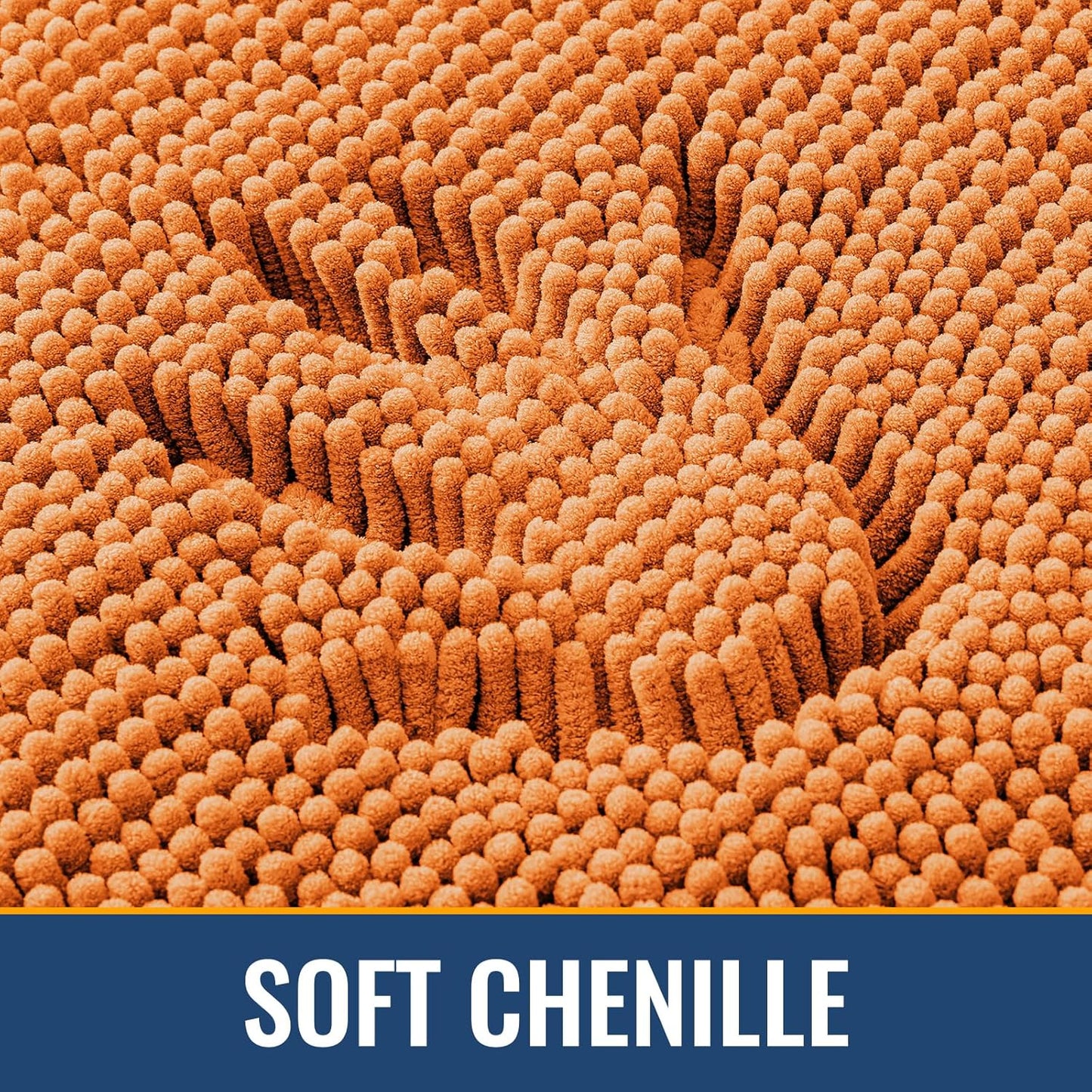 Arotive Bathroom Rugs 24x16, Extra Soft Absorbent Shaggy Chenille Bath Rugs, Machine Washable Rubber Backing Non-Slip Bath Mats for Bathroom Floor Tub and Shower, Home Decor Accessories, Coral