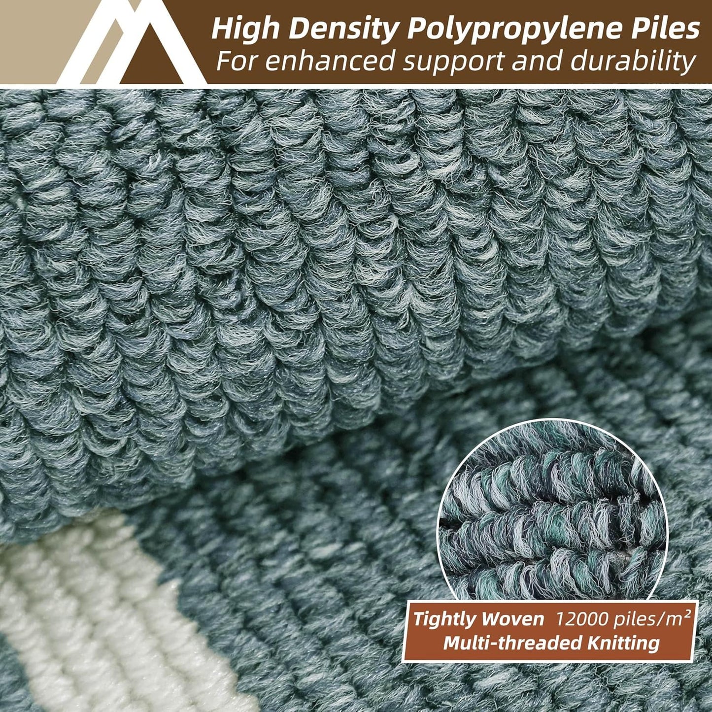 COSY HOMEER Kitchen Rugs and Mats Sets of 2PCS Non Slip Kitchen Mats for Floor Washable Kitchen Runner Stain Resistant Standing Mat for Kitchen,Sink,24"x48"+24"x59",Lake Blue