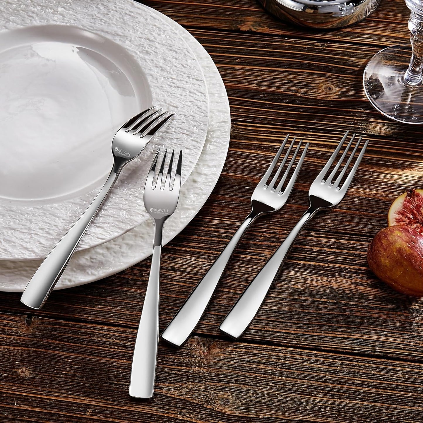 KEAWELL Premium 20/45/65 Piece Louis Silverware Set, 18/10 Stainless Steel, Service for 4/8/12, Fine Flatware Set, Dishwasher Safe (65)