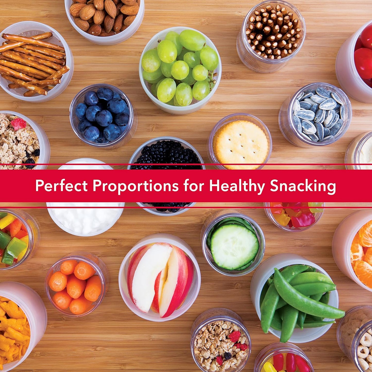 Whiskware Disney Princess Frozen, Stackable Snack Containers for Kids, Durable Food Storage Containers for Daycare, Car, and Airplane Travel, Dishwasher Safe, Anna and Olaf