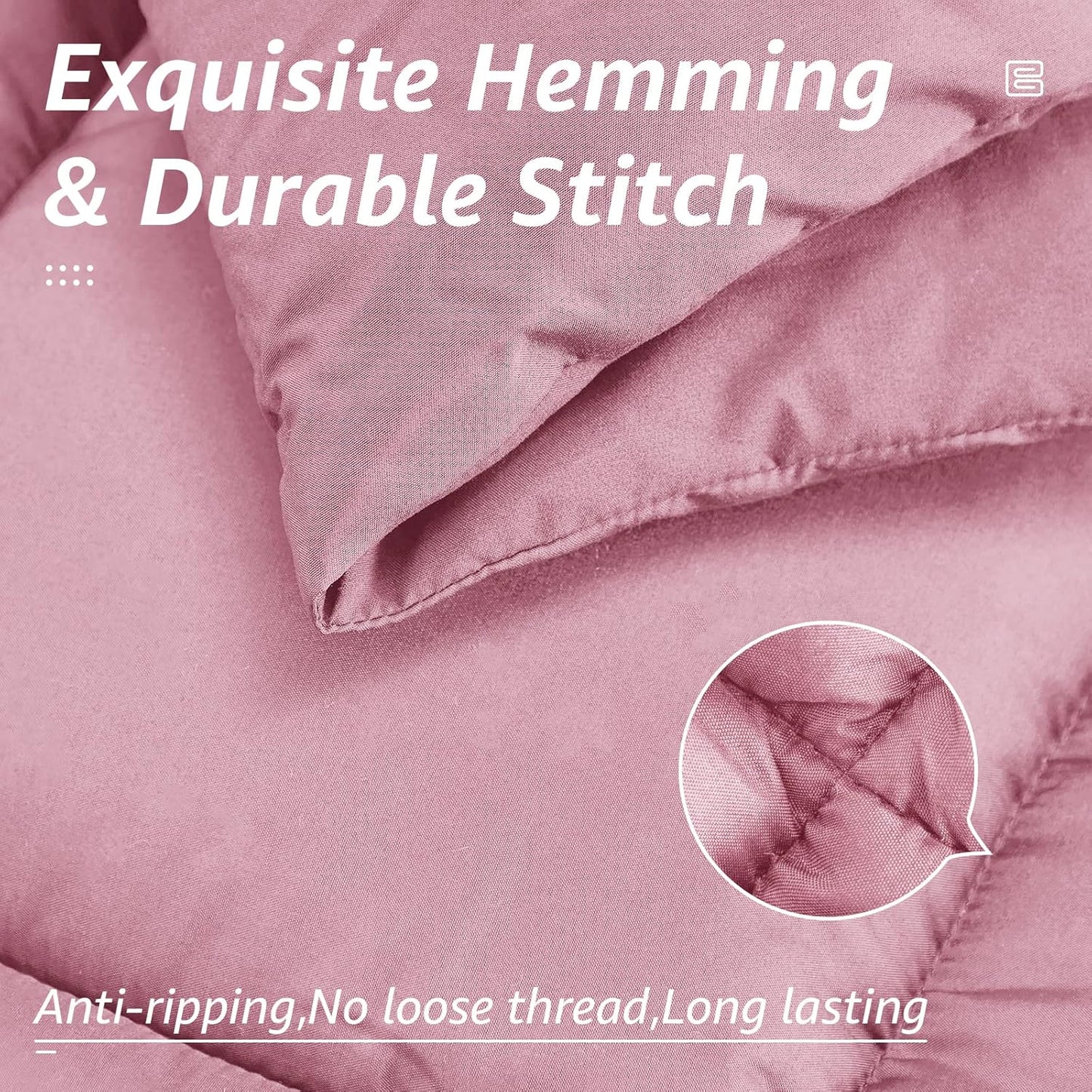 HYLEORY All Season California King Size Bed Comforter - Cooling Down Alternative Quilted Duvet Insert with Corner Tabs - Winter Warm - Machine Washable - Pink