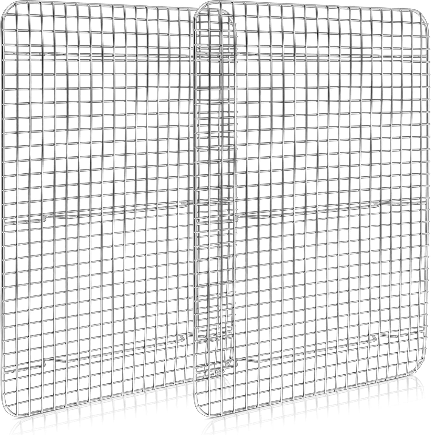 Homikit 2 Pack Cooling Racks, 16.5 x 11.5 Inch Stainless Steel Large Baking Rack Set for Cooking Roasting Grilling, Bacon Bread Pizza Oven Wire Racks Fit 18x13 Half Sheet, Heavy Duty & Dishwasher Safe