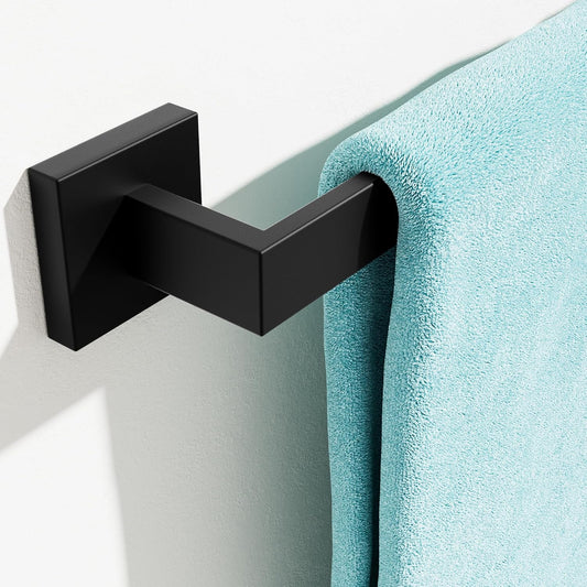 Alise Black Towel Bars,27.56 Inch Towel Holder Towel Racks for Bathroom and Lavatory,SUS304 Stainless Steel Hand Towel Hanger Rail Wall Mount,Useable Length 25.79 Inch Towel Bar, GYT070-B