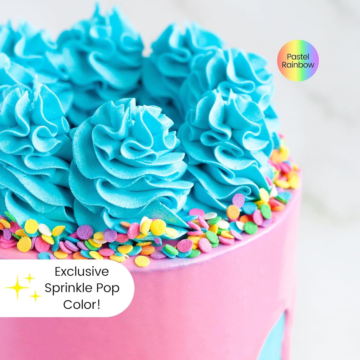 Pastel Confetti Sprinkle Mix| Made In USA By Sprinkle Pop| Pink Yellow Purple Orange Blue White 3MM Confetti Sprinkles| Easter Sprinkles Confetti For Decorating Cakes Cookie Cupcakes Ice Cream, 4oz