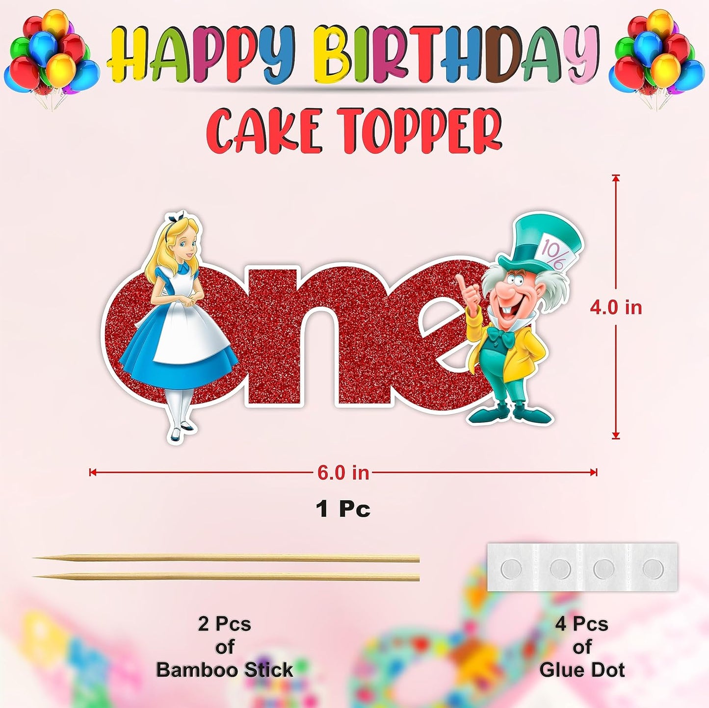 Seyal® Alice in Wondrland One cake topper