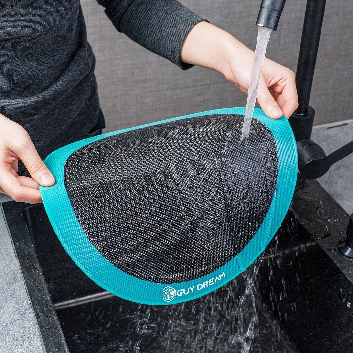 GUYDREMAT 12IN Silicone Perforated Baking Mats - Non-Stick and Heat Resistant Up to 480F, Reusable Round Mats for Baking Pizza, Bread, and Pastries, Oven Safe, Perfect for Crispy and Even Cooking