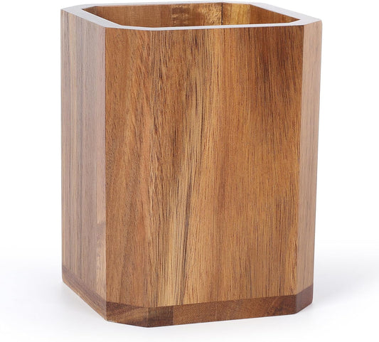 Kitchen Utensils Holder for Countertop: Wooden Utensil Crocks - Cooking Spoons Organizer