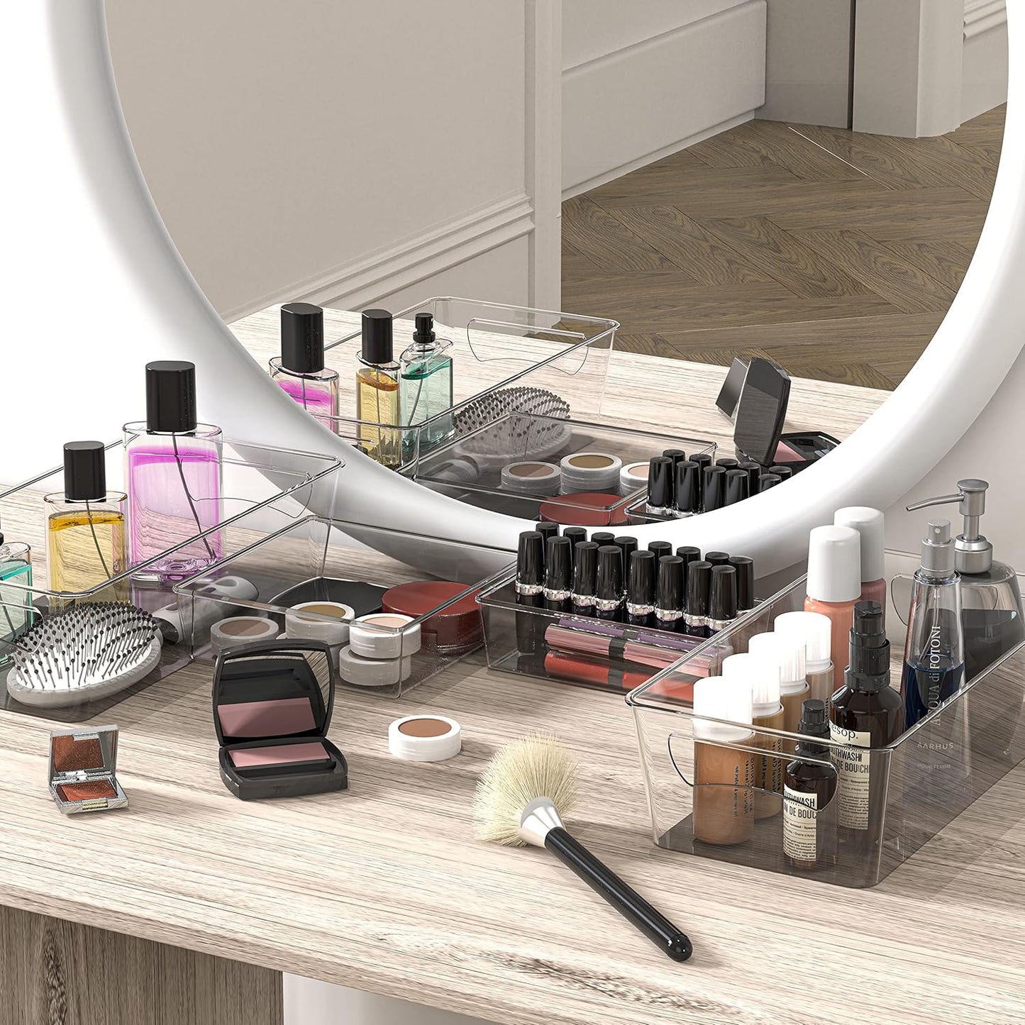 Simple Houseware Fridge Organizer Storage Bins, 12 x 6 x 3.4 inches, 8 Packs