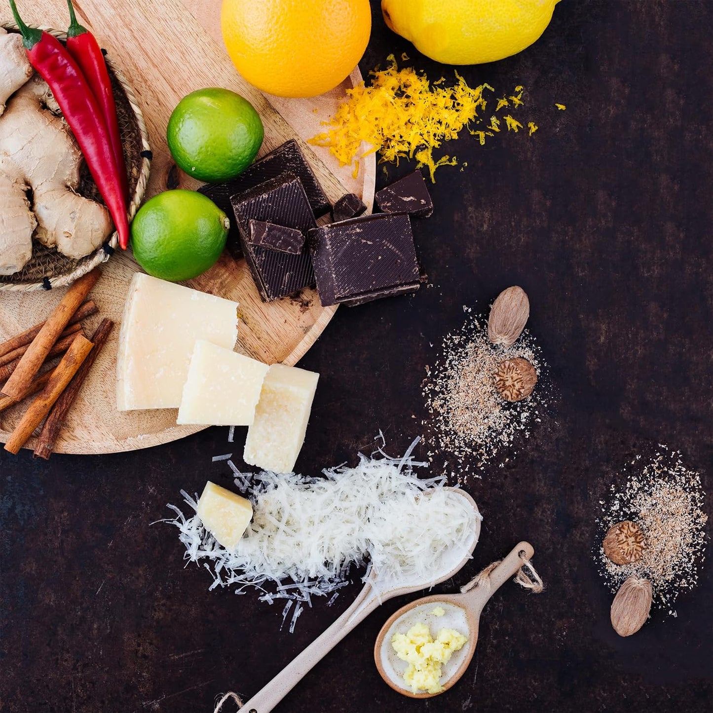 Microplane Zester Grater in Cashmere Beige for Citrus Fruits, Hard Cheese, Ginger, Chocolate and Nutmeg with Fine Stainless Steel Blade - Made in USA