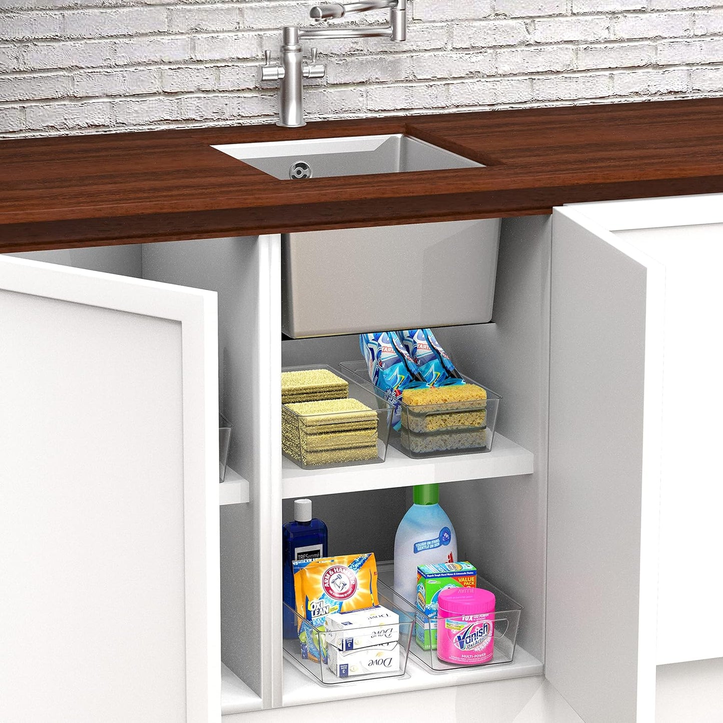 Simple Houseware Fridge Organizer Storage Bins, 12 x 6 x 3.4 inches, 8 Packs