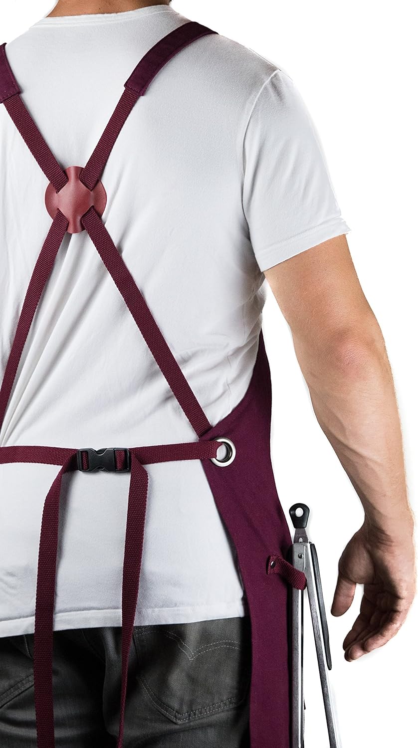 Hudson Durable Goods - Professional Grade Chef Apron for Kitchen, BBQ & Grill