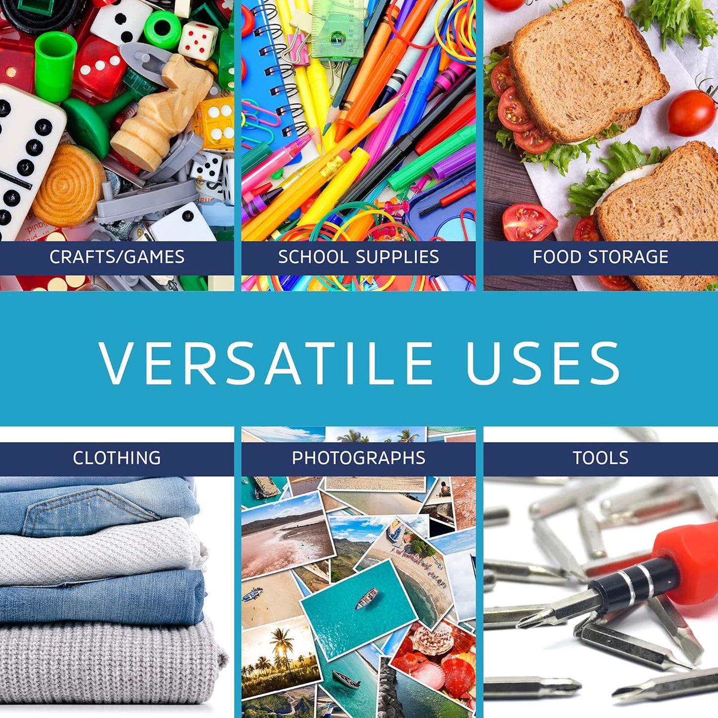 GPI - 15" x 15", Case of 1000, Clear Plastic Reclosable Zip bags, Large, Bulk 2 mil Thick Strong & Durable Poly Baggies With Resealable Zip Top Lock For Travel, Storage, Packaging & Shipping.