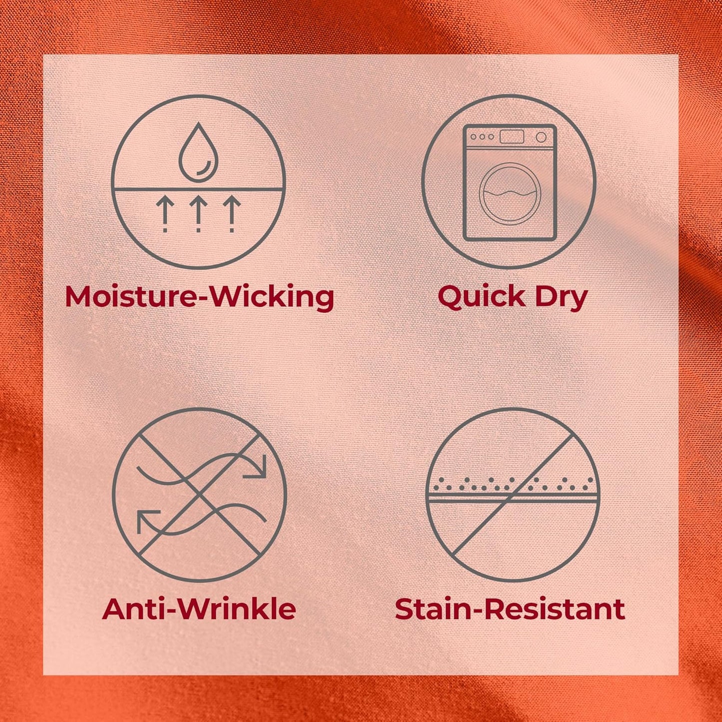 Mellanni Split King Sheets Set - 5 PC Iconic Collection Bedding - Hotel Luxury, Extra Soft, Cooling Bed Sheets - Wrinkle, Fade, Stain Resistant (Split King, Poppy Orange)