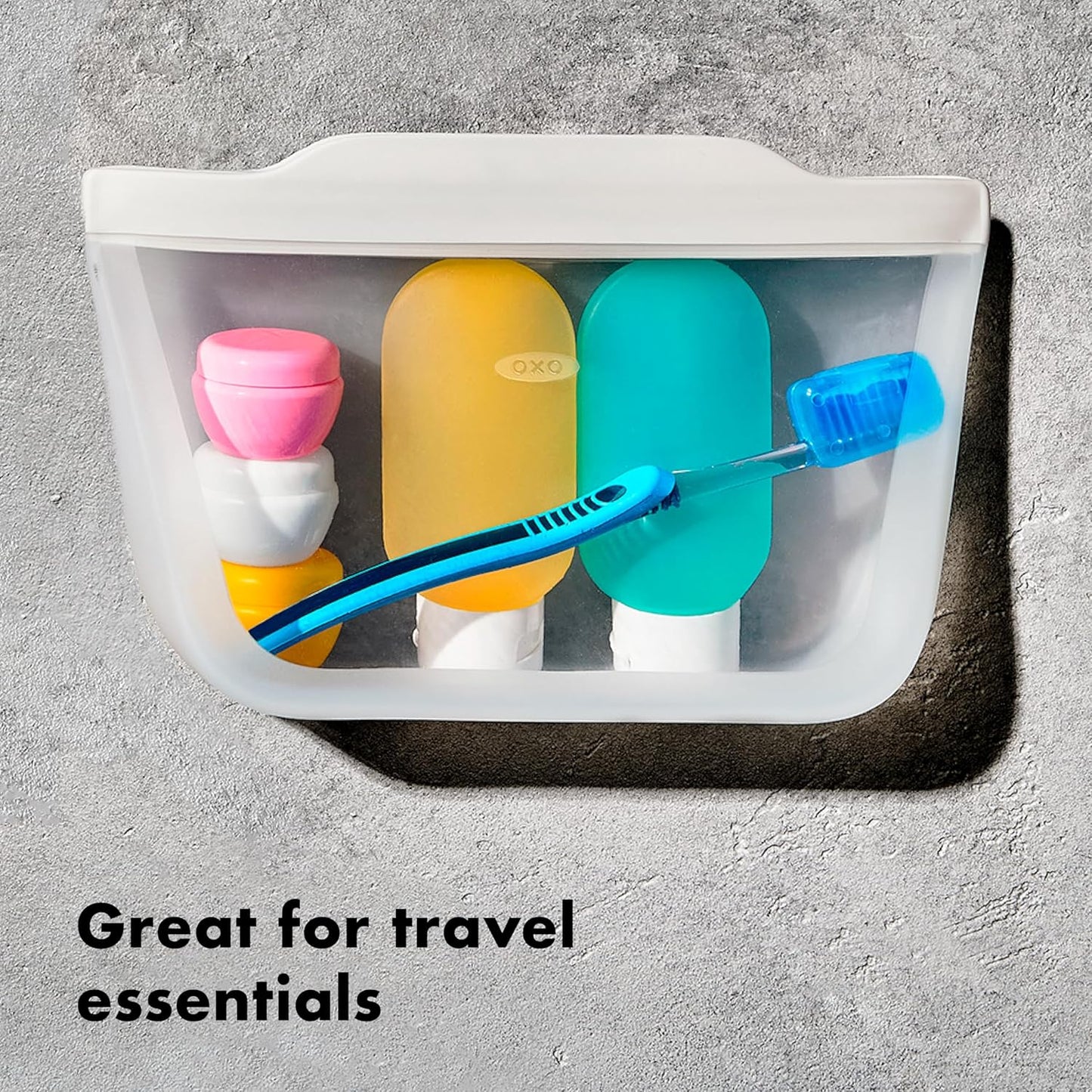 OXO Good Grips Silicone Reusable Bag – Stand-Up Snack (12 oz) – Watermelon