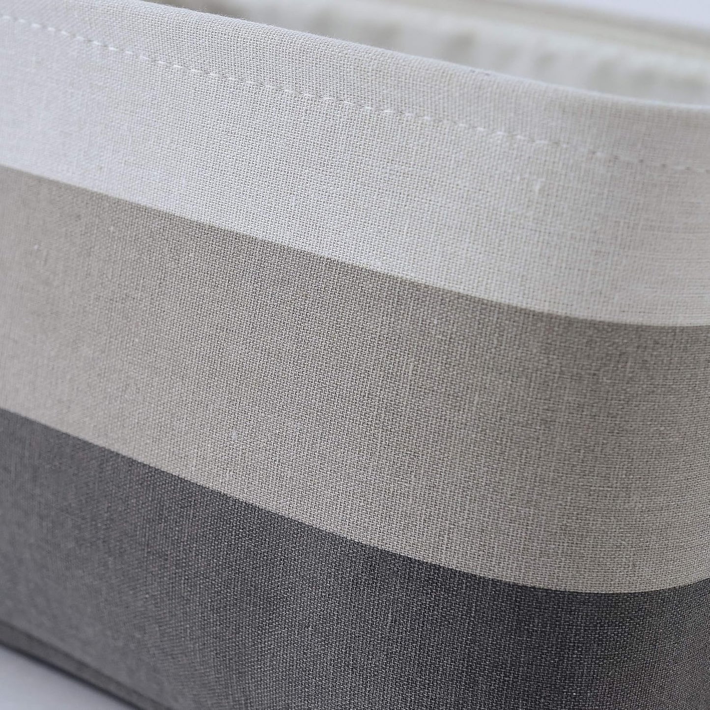 Large Storage Baskets for Shelves, Fabric Baskets for Organizing, Collapsible Storage Bins for Closet, Nursery, Clothes, Toys, Home & Office [3-Pack, Gray Gradient]