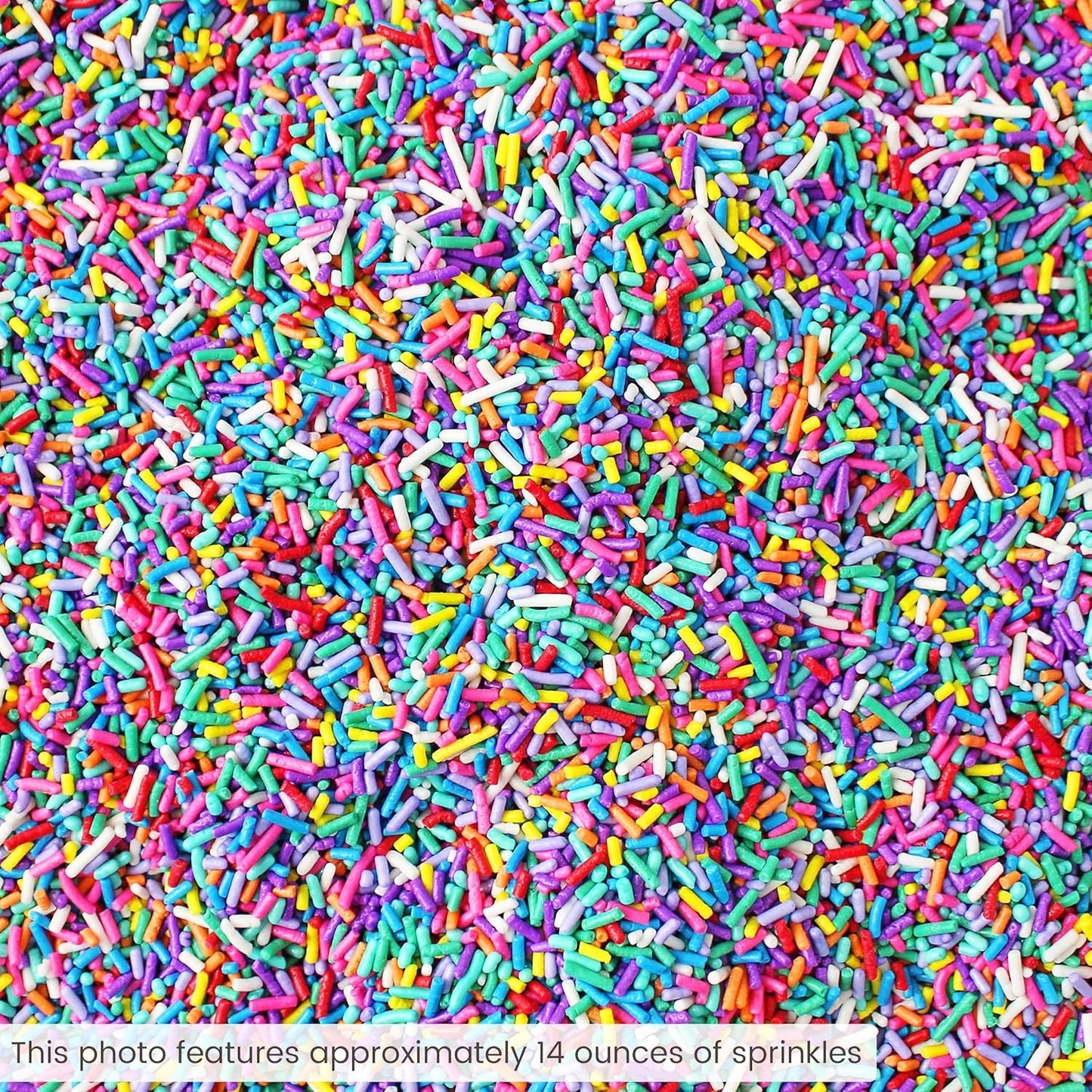 Ultimate Unicorn Rainbow Jimmies Sprinkle Mix| Sprinkles Made In USA By Sprinkle Pop| Yellow Red White Blue Purple Sprinkles Jimmies For Decorating Princess Birthday Cakes Cookies Cupcakes Candy, 2oz