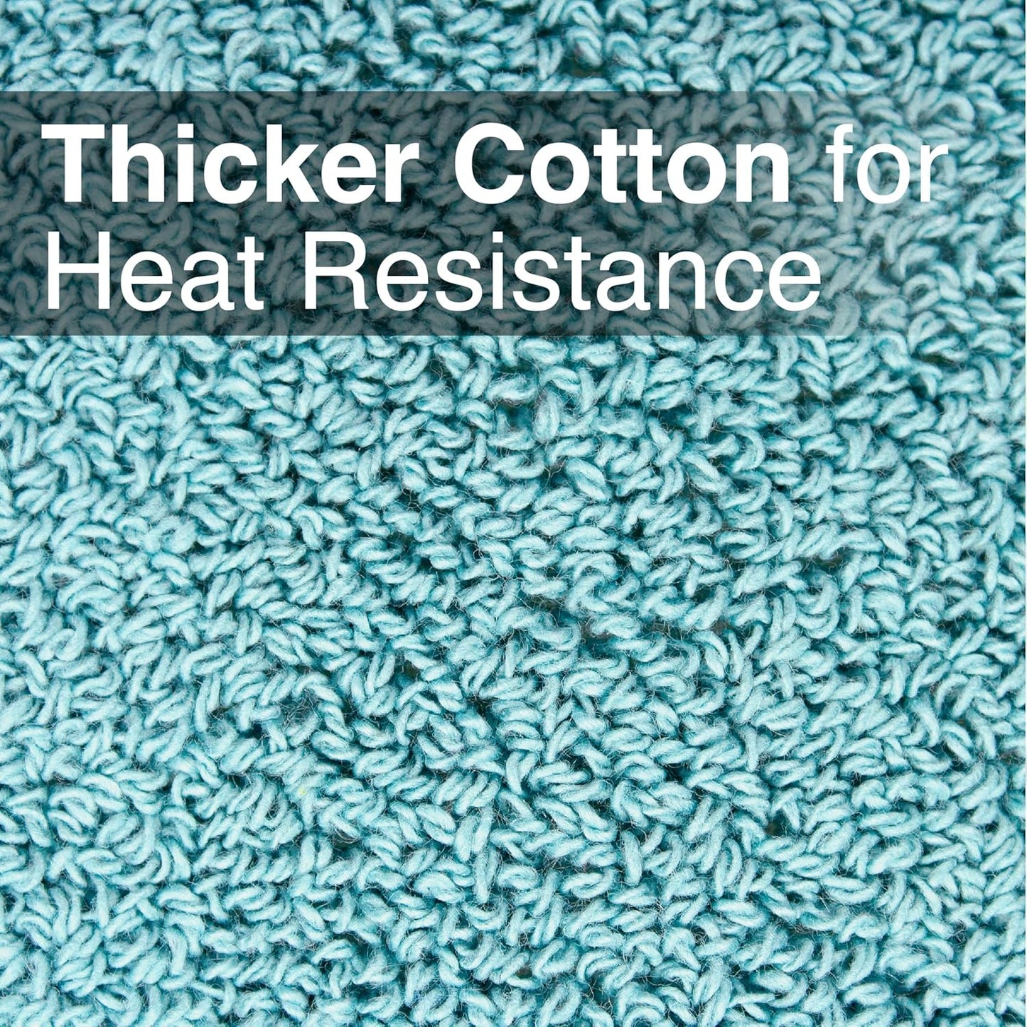 RITZ Terry Potholder & Hot Pad: Unparalleled Heat Resistant, Durable 100% Cotton – Ergonomically Designed for Optimal Grip – Easy-Care Machine Washable – 4-Pack, Dew