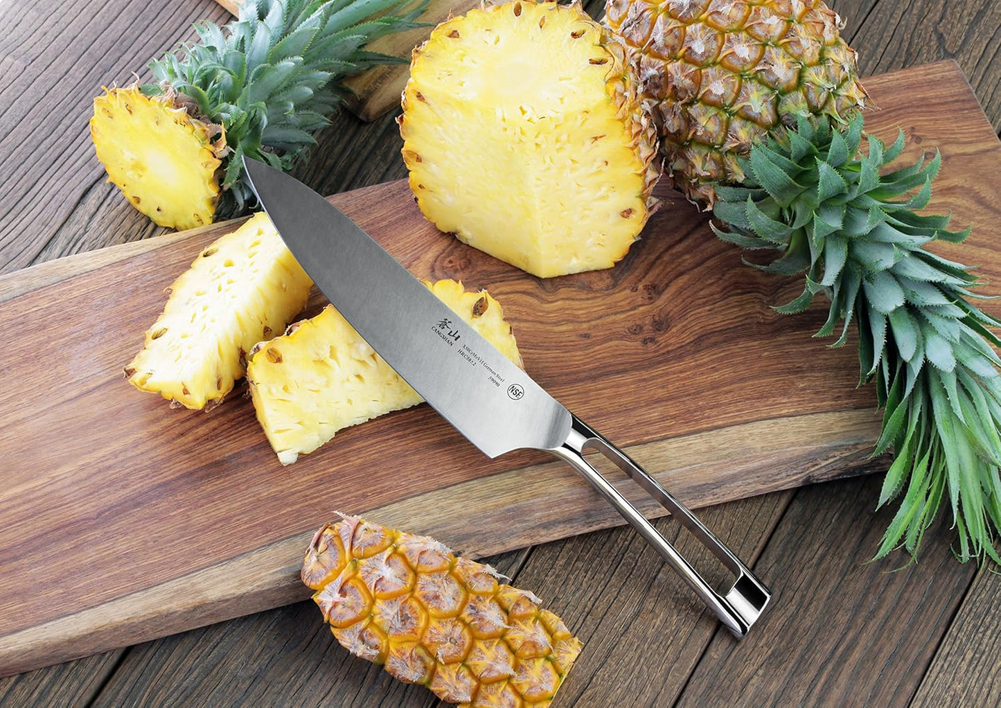 Cangshan N1 Series 1022605 German Steel Forged 5-Piece Starter Knife Block Set, Walnut